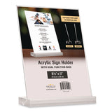Global Printed Products Acrylic Sign Holder with Dual Function Base, 8.5 x 11 Insert (GPUSGNHAB8511) Each