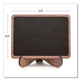 Excello Global Products® Mini Chalkboards, Black Surface, Brown Frame, 2.9 x 3.9, 10/Pack (EXOMINICHLK) Pack of 10