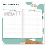 Clever Fox® Reading Journal, Room for 55 Book Reviews (Two Pages per Review), Mint Cream Cover, 8.3 x 5.8 Sheets (LFX8N1U0MT26S) Each