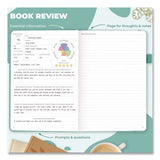 Clever Fox® Reading Journal, Room for 55 Book Reviews (Two Pages per Review), Mint Cream Cover, 8.3 x 5.8 Sheets (LFX8N1U0MT26S) Each