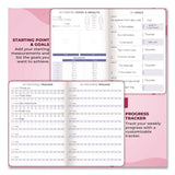 Clever Fox® Fitness and Food Journal, 90-Day Daily/Monthly Format, Engraved Health/Athletics Artwork, Fushia Cover, 8.3 x 5.8 Sheets (LFXCFFNFJFUCH) Each