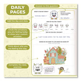 Clever Fox® Kids' Guided Journal, Undated 14-Week Format, Engraved Fun Character/Activity Artwork, Apple Green Cover, 8.3 x 5.8 Sheets (LFXCFKJAPPLGRN) Each
