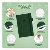 Clever Fox® Bucket List Journal, 100 Entries with Before/After Pages, Engraved Adventure Artwork, Forest Green Cover, 8.3 x 5.8 Sheets (LFXF1ZAJ2SU33) Each