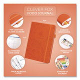 Clever Fox® Food Journal, Undated Six-Month Format, Engraved Food and Fitness Artwork, Orange Cover, 8.3 x 5.8 Sheets (LFXKL33NAAXO2) Each