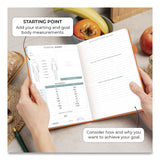 Clever Fox® Food Journal, Undated Six-Month Format, Engraved Food and Fitness Artwork, Orange Cover, 8.3 x 5.8 Sheets (LFXKL33NAAXO2) Each