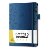 Clever Fox® Dotted Journal 2.0, Engraved Daily Life Artwork, Dotted Rule, Navy Blue Cover, (80) 8.3 x 5.8 Sheets (LFX4J7Y7G96QA) Each