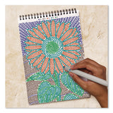 Lifelines® FlowArt Dot-By-Letter Coloring Book, Botanic, with 4 Double-Sided Markers, All Ages, 20 Sheets (LLN165005) Each
