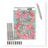 Lifelines® FlowArt Dot-By-Letter Coloring Book, Botanic, with 4 Double-Sided Markers, All Ages, 20 Sheets (LLN165005) Each