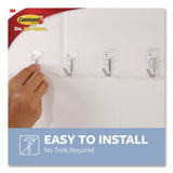 Command™ Small Wire Hooks, Small, Plastic/Metal Wire, White, 0.5 lb Capacity, 6/Pack (MMM17067CLR6ES) Each