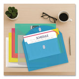 C-Line® Reusable Poly Envelope, Hook/Loop Closure, 9.37 x 13, Randomly Assorted Colors (CLI58000) Each