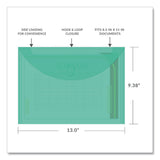 C-Line® Reusable Poly Envelope, Hook/Loop Closure, 9.37 x 13, Randomly Assorted Colors (CLI58000) Each