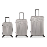 InUSA Luggage Vasty Three-Piece Hardside Spinner Luggage Set, Gray (WLBIUVASSMLGRE) Each
