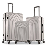 InUSA Luggage Vasty Three-Piece Hardside Spinner Luggage Set, Gray (WLBIUVASSMLGRE) Each