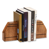 Mind Reader Wood Rustic Bookends, Nonskid Base, 1.5 x 4 x 4.75, Brown (EMSWOODEND2BRN) Each