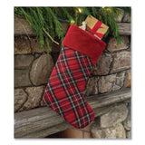L.L.Bean® Tartan Velvet Stocking, 8.5 x 22, Red Plaid (LLB521381973) Each