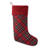 L.L.Bean® Tartan Velvet Stocking, 8.5 x 22, Red Plaid (LLB521381973) Each