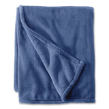 L.L.Bean® Wicked Plush Throw, 60 x 80, Deep Blue (LLB3027821498) Each