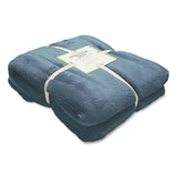 L.L.Bean® Wicked Plush Throw, 60 x 80, Bayside Blue Heather (LLB3027825845) Each