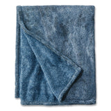 L.L.Bean® Wicked Plush Throw, 60 x 80, Bayside Blue Heather (LLB3027825845) Each
