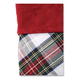 L.L.Bean® Tartan Velvet Stocking, 8.5 x 22, Cream Plaid (LLB5213811572) Each