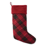 L.L.Bean® Tartan Velvet Stocking, 8.5 x 22, Red/Black Buffalo Check (LLB52138144213) Each