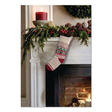 L.L.Bean® Fair Isle Christmas Stocking, 7.5 x 24, Cream Fair Isle Print (LLB52138238730) Each