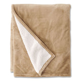 L.L.Bean® Wicked Plush Sherpa Throw, 50 x 60, Camel Brown (LLB51300840224) Each