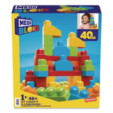 Mattel MEGA BLOKS Let's Build It, Ages 1 to 3, 40 Pieces (MTTHKN40) Each