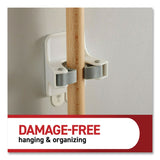 Command™ Closet Organization Essentials Variety Kit, Broom Gripper and (2) Utility Hooks, Plastic, White, Supports 4 lb, 3/Pack (MMM17235ES) Pack of 3