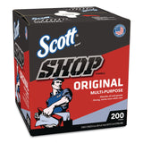Scott® Shop Towels Original, 1-Ply, 9 x 12, Unscented, Blue, 200/Box (KCM75190BX) Box of 200