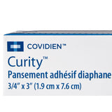 Curity™ Adhesive Strip 3/4 X 3 Inch Plastic Rectangle Sheer Sterile (735146_CS) 3600/CS