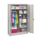 Tennsco Jumbo Combination Steel Storage Cabinet, 48w x 24d x 78h, Light Gray (TNNJ2478SUCLGY) Each