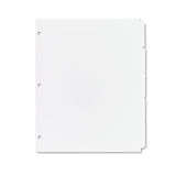 Avery® Write and Erase Plain-Tab Paper Dividers, 5-Tab, 11 x 8.5, White, 36 Sets (AVE11506) Box of 36