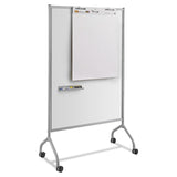 Safco® Impromptu Magnetic Whiteboard Collaboration Screen, 42w x 21.5d x 72h, Gray/White (SAF8511GR) Each