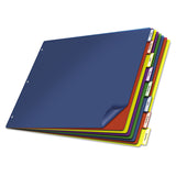 Cardinal® Poly Insertable Dividers, 8-Tab, 11 x 17, Assorted, 1 Set (CRD84803) Each