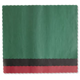 Hoffmaster® Solid Color Scalloped Edge Placemats, 9.5 x 13.5, Hunter Green, 1,000/Carton (HFM310528) Case of 1000
