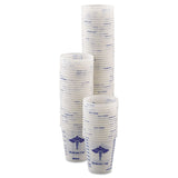 SOLO® Paper Medical and Dental Graduated Cups, 3 oz, White/Blue, 100/Bag, 50 Bags/Carton (SCCR3) Case of 5000