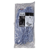 Rubbermaid Cotton/Synthetic Cut-End Blend Mop Head, 16oz, 1" Band, Blue, 12/Carton (RCPF51612BLUCT) Case of 12