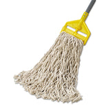 Rubbermaid® Commercial Economy Cut-End Cotton Wet Mop Head, 24oz, 1" Band, White, 12/Carton (RCPV118) Case of 12