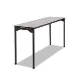 Iceberg Maxx Legroom Wood Folding Table, Rectangular, 60" x 18" x 29.5", Gray/Charcoal (ICE65877) Each