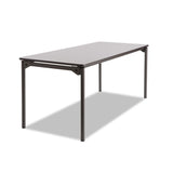 Iceberg Maxx Legroom Wood Folding Table, Rectangular, 72" x 30" x 29.5", Gray/Charcoal (ICE65827) Each