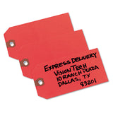 Avery® Unstrung Shipping Tags, 11.5 pt.Stock, 4.75 x 2.38, Red, 1,000/Box (AVE12345) Box of 1000