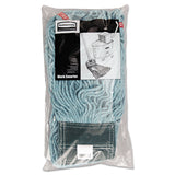 Rubbermaid Web Foot Wet Mop Head, Shrinkless, Cotton/Synthetic, Green, Medium, 6/Carton (A25206GN) Case of 6