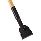 Rubbermaid® Commercial Snap-On Hardwood Dust Mop Handle, 1.5" dia x 60", Natural (RCPM116) Each