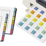 Avery® Printable Plastic Tabs with Repositionable Adhesive, 1/5-Cut, Assorted Colors, 1.75" Wide, 80/Pack (AVE16283) Pack of 80