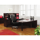 Alera® Alera Valencia Series D-Top Desk, 71" x 35.5" x 29.63", Mahogany (ALEVA277236MY) Each