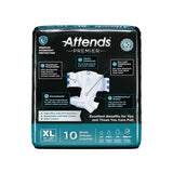 Attends® Premier Unisex Adult Incontinence Brief X-Large Disposable Heavy Absorbency (1128075_BG) 10/BG