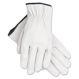 MCR™ Safety Grain Goatskin Driver Gloves, White, X-Large, 12 Pairs (MPG3601XL) 12 Pairs