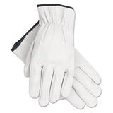 MCR™ Safety Grain Goatskin Driver Gloves, White, X-Large, 12 Pairs (MPG3601XL) 12 Pairs
