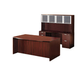 Alera® Alera Valencia Series Bow Front Desk Shell, 71" x 41.38" x 29.63", Mahogany (ALEVA227236MY) Each